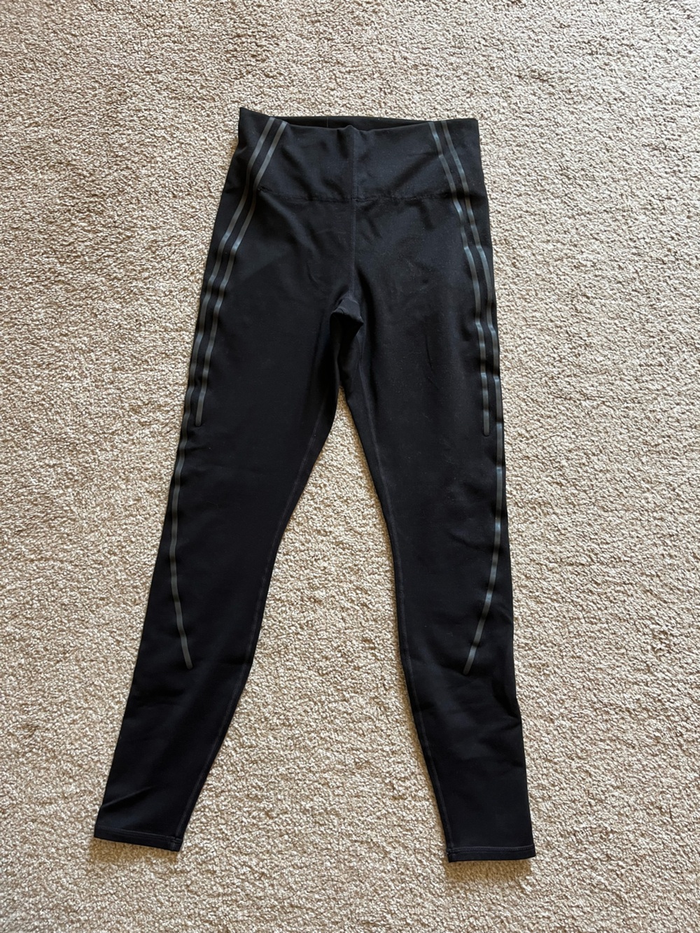 Fabletics Black Legging-Style Jeans with Reflective Side Stripes